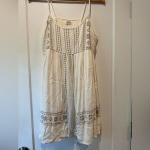 O'Neill Cream Embroidered Midi Dress